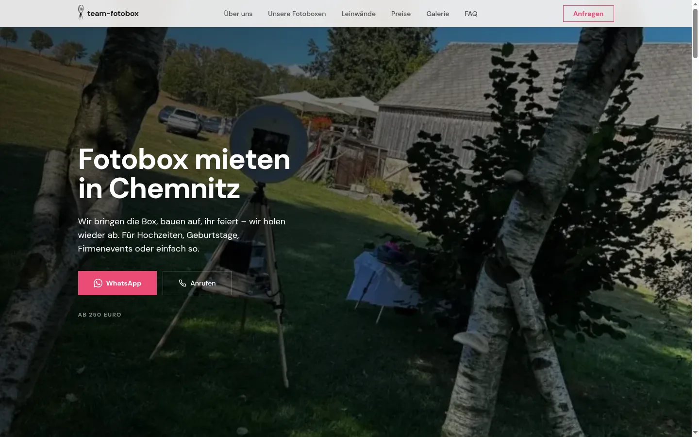 Team Fotobox – Fotobox mieten